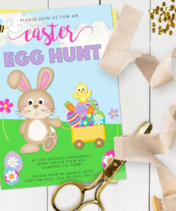 Printable Easter Egg Hunt Invitation Template Doc Sample