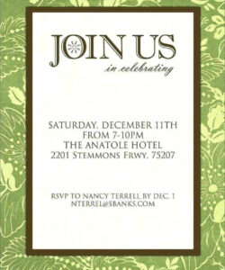 Printable Formal Dinner Party Invitation Template Pdf