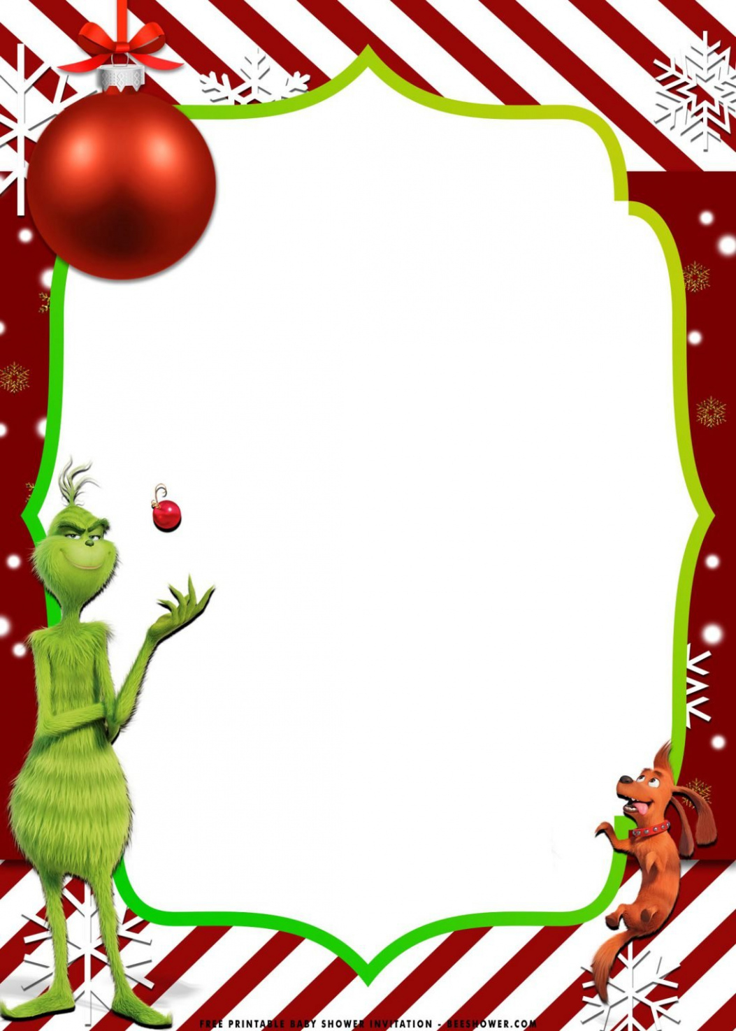 Printable Grinch Christmas Party Invitation Template Pdf