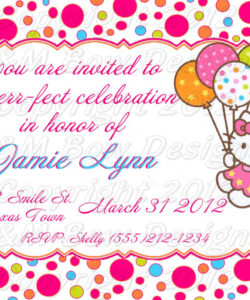 Printable Hello Kitty Party Invitation Template  Sample