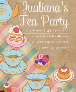 Printable Invitation For Tea Party Template Doc Sample