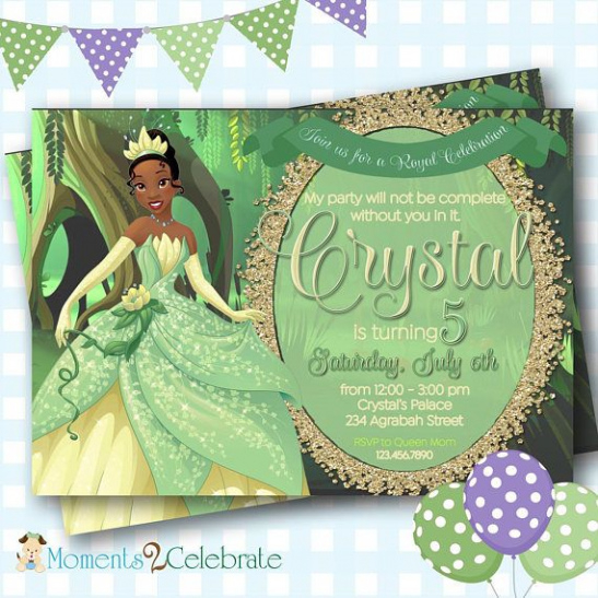 Printable Princess And The Frog Invitation Template Pdf