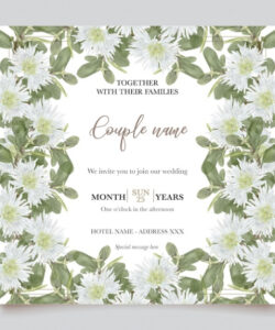 Printable Save The Date Wedding Invitation Template Excel