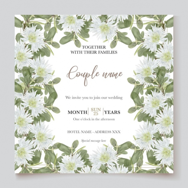 Printable Save The Date Wedding Invitation Template Excel