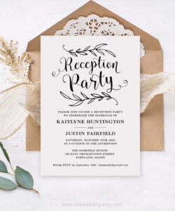 Printable Wedding Ceremony Invitation Card Template  Sample