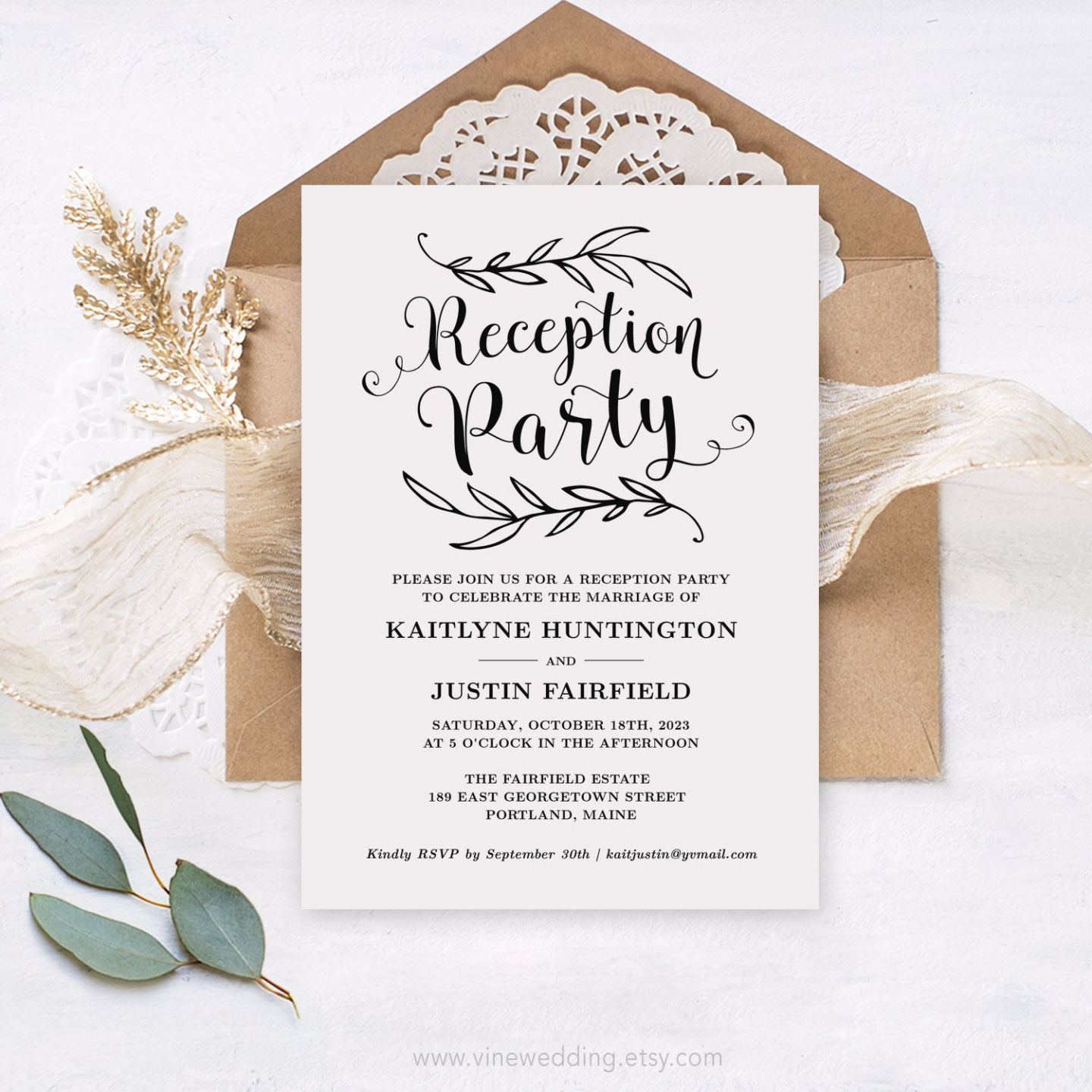 Printable Wedding Ceremony Invitation Card Template  Sample