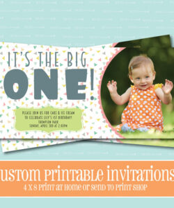 The Big One Birthday Invitation Template Excel