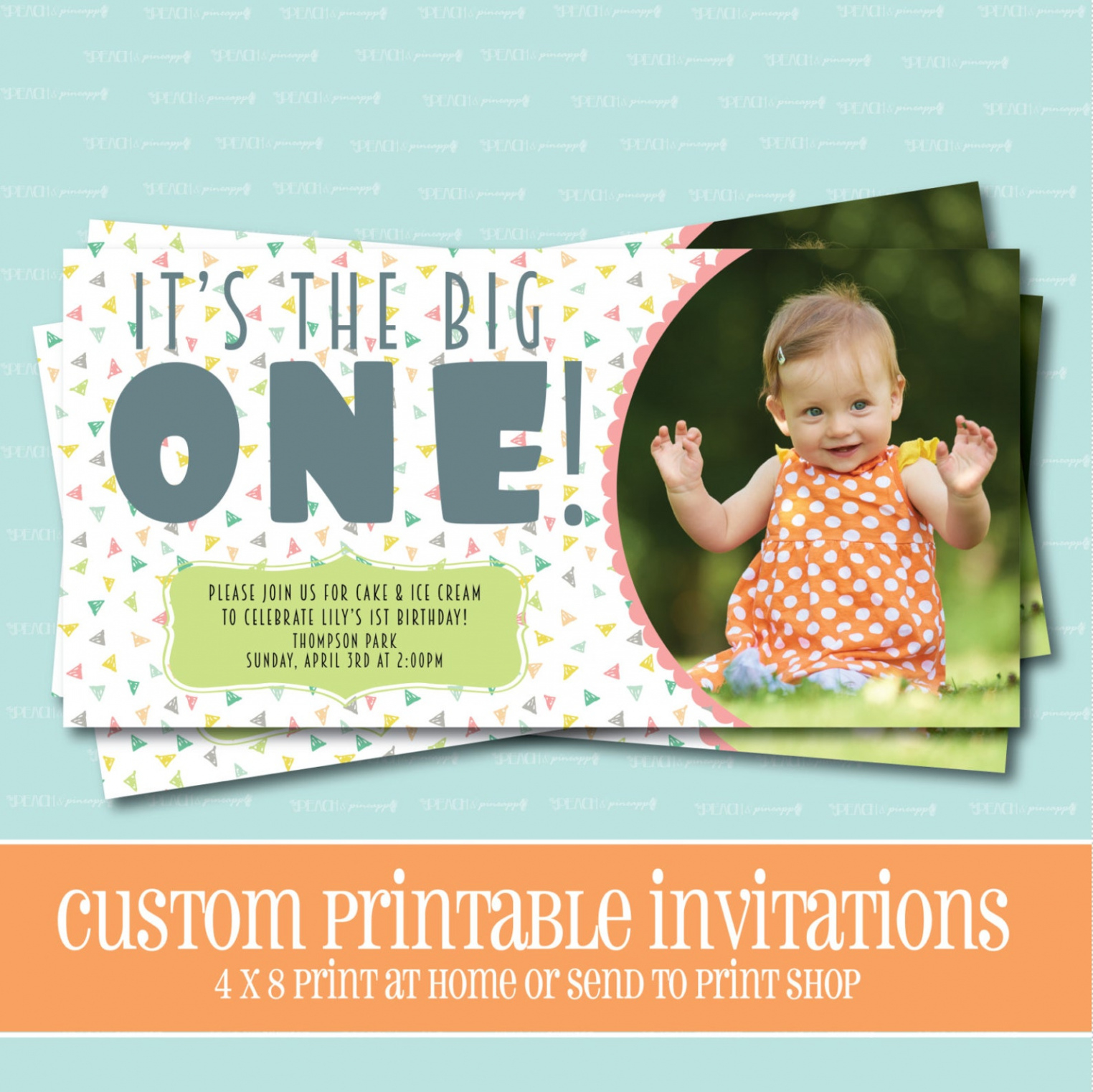 The Big One Birthday Invitation Template Excel