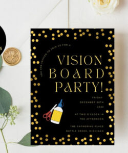 Vision Board Party Invitation Template Excel Sample