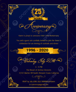 30Th Wedding Anniversary Invitations Template Excel Sample