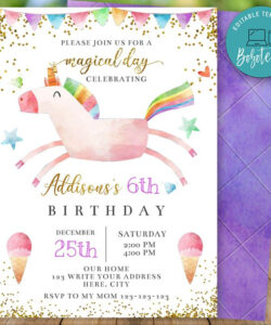 Blank 6Th Birthday Party Invitation Template Word