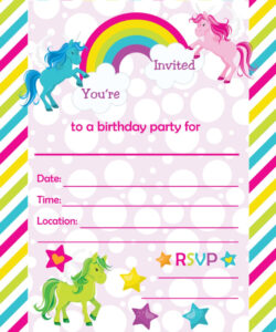 Blank Art Birthday Party Invitation Template