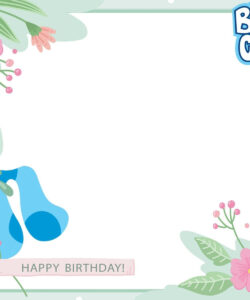 Blank Blues Clues Birthday Invitation Template Word