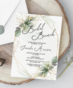 Bridal Shower Brunch Invitation Template Word Sample