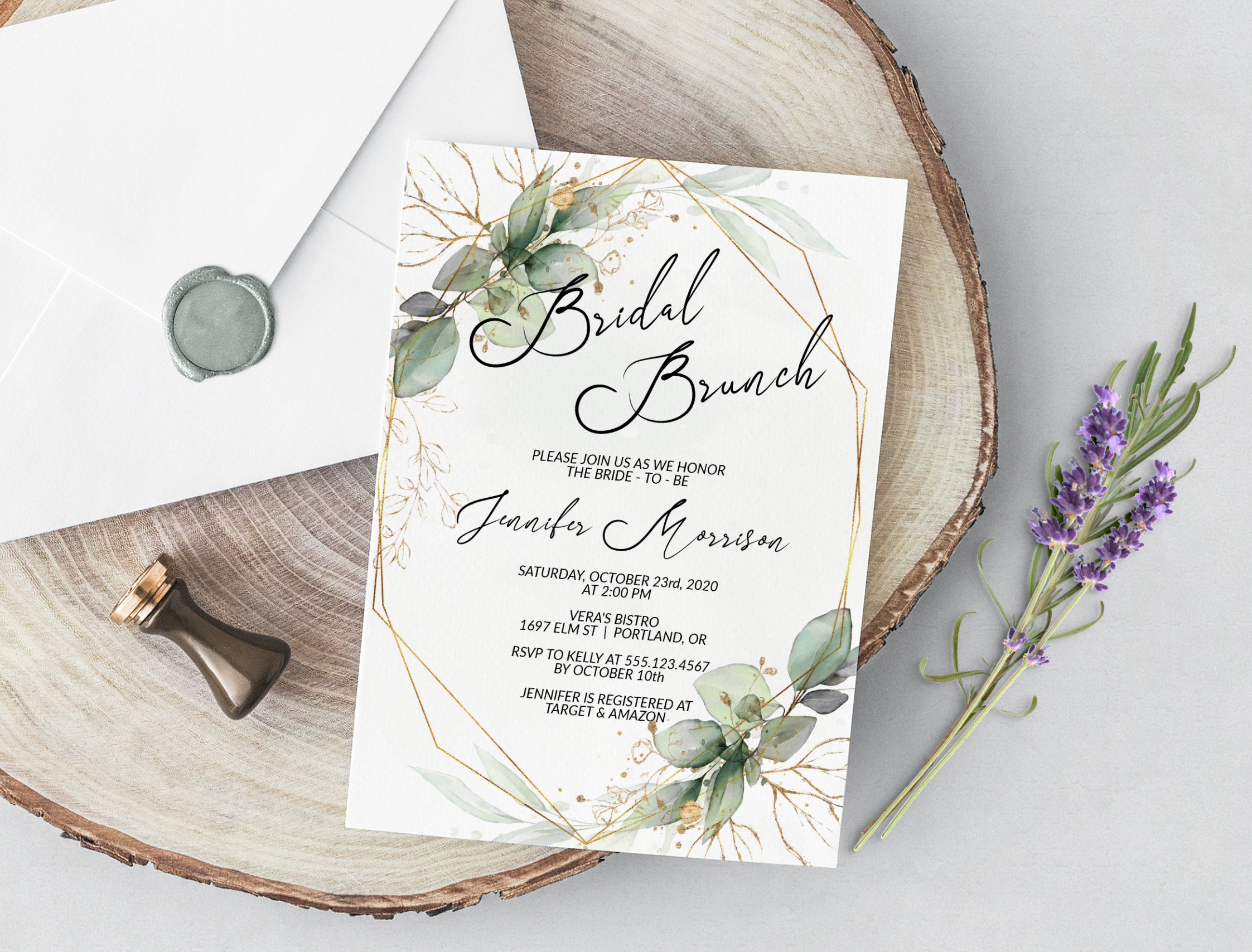 Bridal Shower Brunch Invitation Template Word Sample