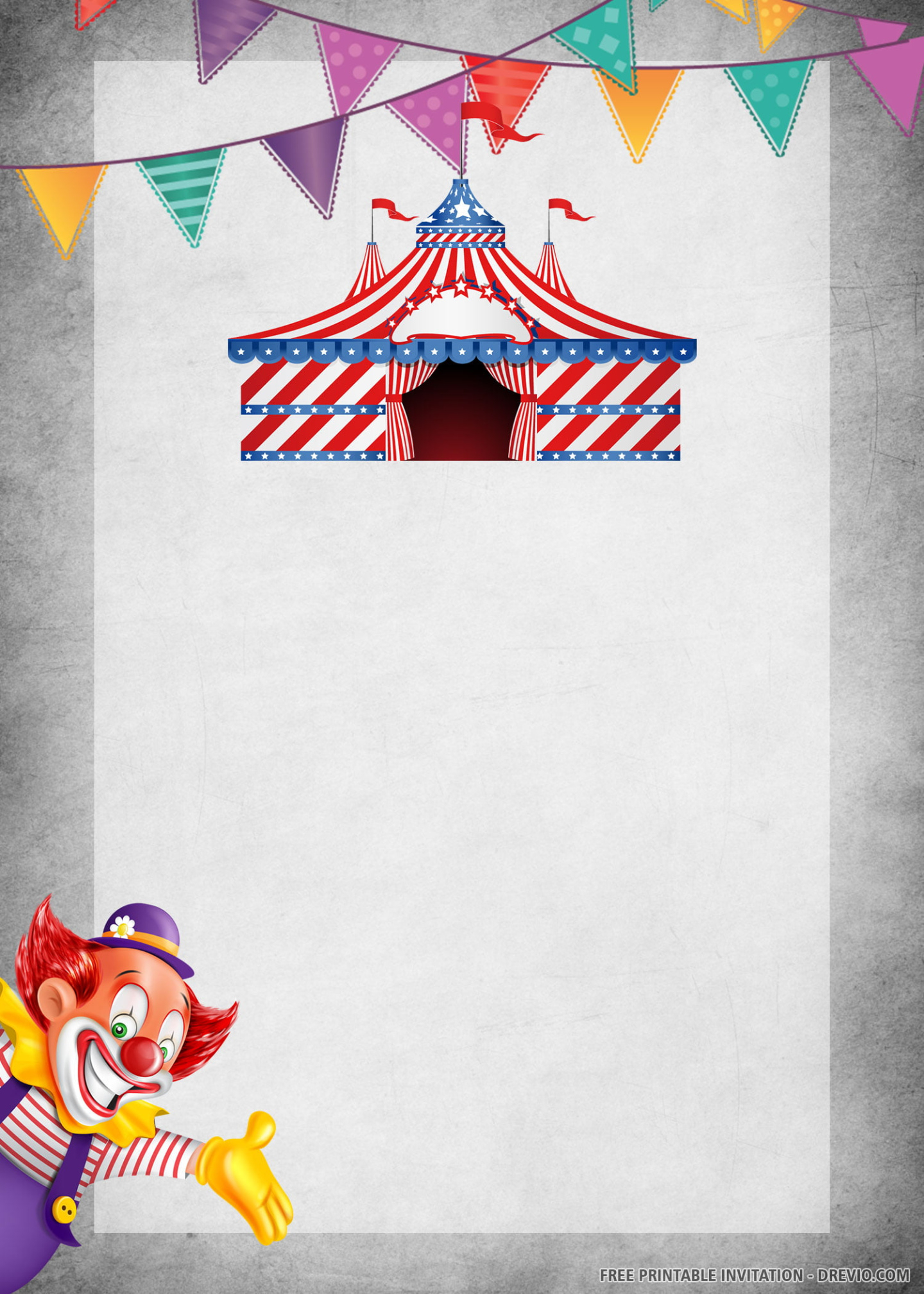 Carnival Theme Birthday Invitation Template Doc