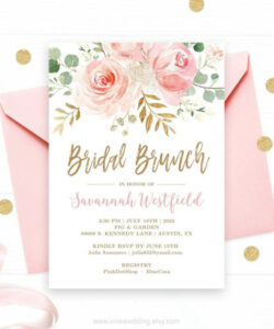 Couples Bridal Shower Invitations Template Word