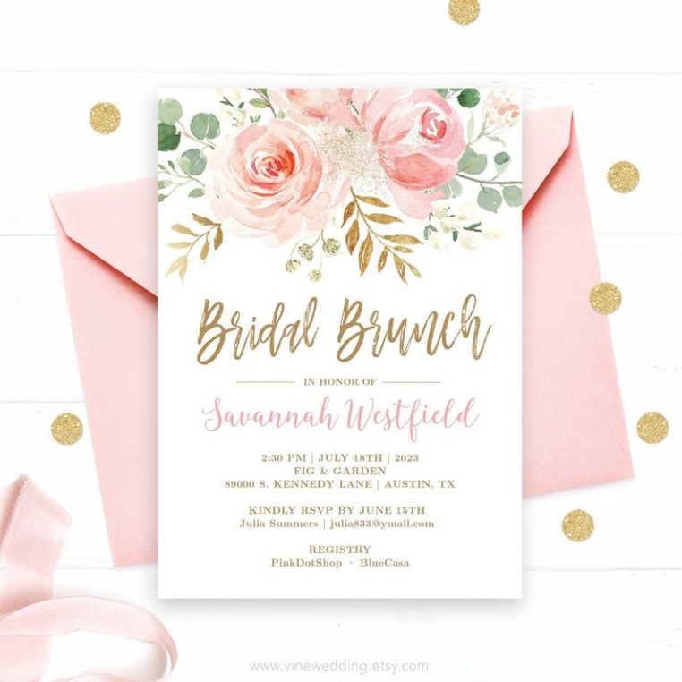 Couples Bridal Shower Invitations Template Word