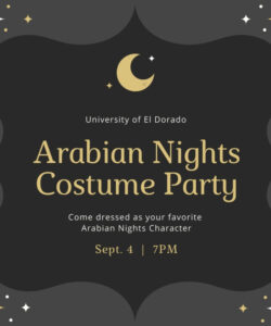 Custom Arabian Nights Party Invitation Template Doc Sample