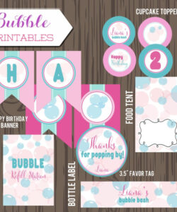 Custom Bubble Birthday Party Invitation Template Pdf