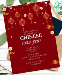 Custom Chinese New Year Invitation Template Pdf Sample