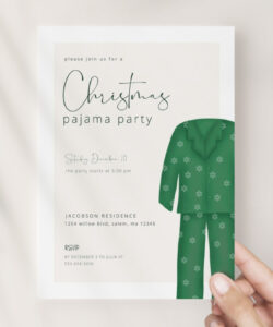 Custom Christmas Pajama Party Invitation Template Pdf