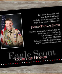 Custom Eagle Court Of Honor Invitation Template Doc