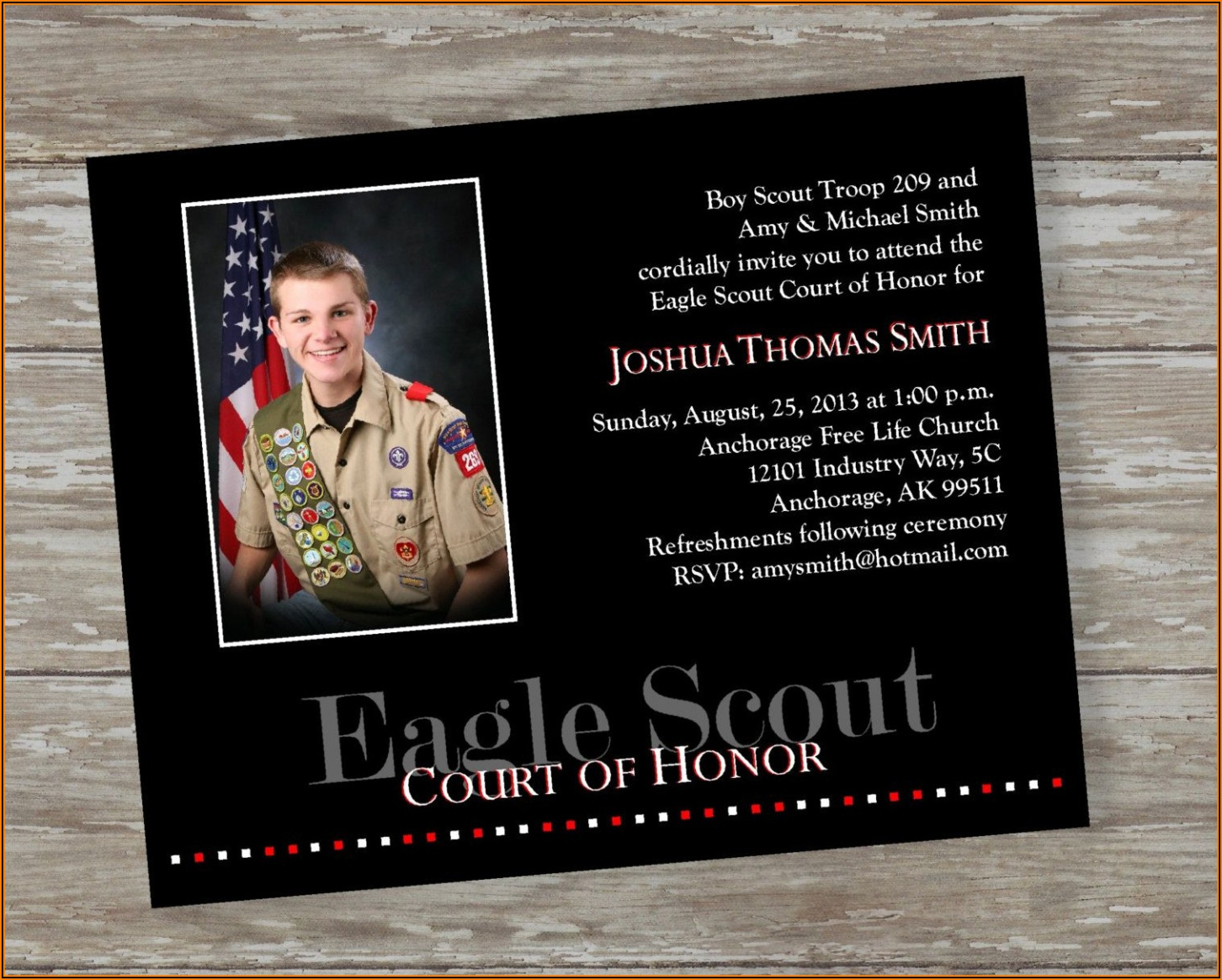 Custom Eagle Court Of Honor Invitation Template Doc