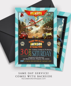 Disney Planes Birthday Invitation Template Excel