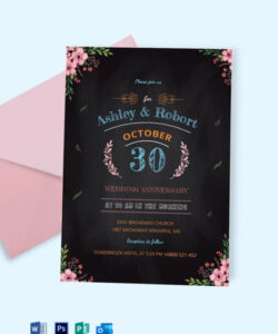 Free  30Th Wedding Anniversary Invitations Template Excel