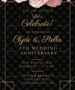 Free  50Th Wedding Anniversary Invitation Template Excel