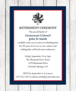 Free  Air Force Retirement Invitation Template