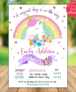 Free Blank 6Th Birthday Party Invitation Template Pdf Sample