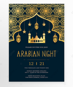 Free Blank Arabian Nights Party Invitation Template Pdf