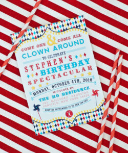 Free Blank Carnival Theme Birthday Invitation Template Doc Sample