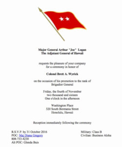 Free Blank Change Of Command Invitation Template Excel