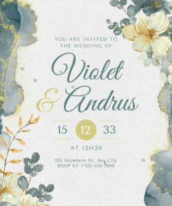 Free Blank Emerald Green Wedding Invitation Template Doc