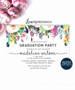 Free Blank Graduation Open House Invitation Template Doc Sample