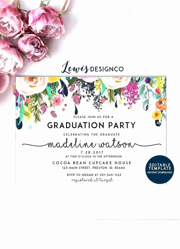 Free Blank Graduation Open House Invitation Template Doc Sample