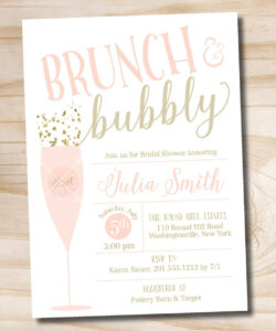 Free  Bridal Shower Brunch Invitation Template Doc