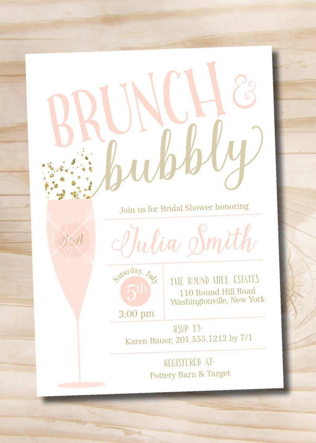 Free  Bridal Shower Brunch Invitation Template Doc