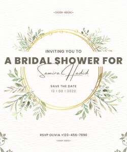 Free  Couples Bridal Shower Invitations Template Doc Sample