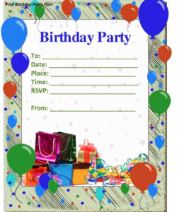 Free Custom Art Birthday Party Invitation Template Doc Sample