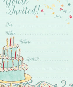 Free Custom Art Birthday Party Invitation Template Word