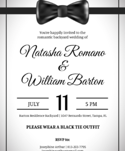 Free Custom Black Tie Event Invitation Template Word