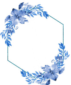 Free Custom Blue Floral Wedding Invitation Template Pdf