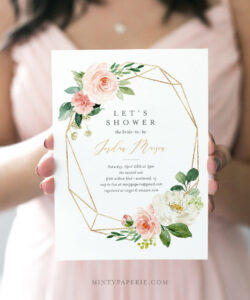 Free Custom Couples Bridal Shower Invitations Template