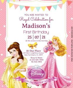 Free  Disney Princess Birthday Invitation Template Pdf