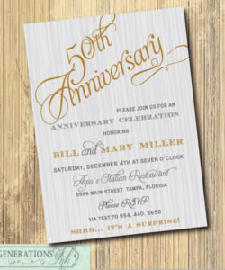 Free Editable 50Th Wedding Anniversary Invitation Template Word