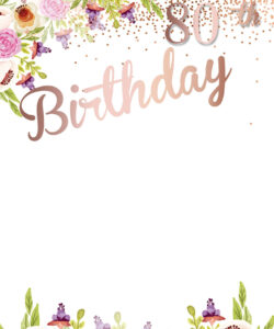 Free Editable 80Th Birthday Party Invitation Template Word